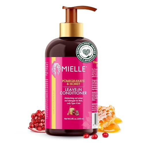 Mielle Organics Pomegranate & Honey Leave In Conditioner for Curly Hair - Moisturizing Detangler & Curly Hair Treatment to Help Repair Damage, Prevent Frizz & Improve Shine (12 Fl Oz) - Image 1