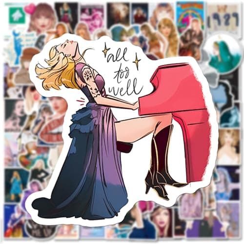 JXJMYU 100pcs Tayloris Music Sticker for Adult, Female Pop Singer Ablum Stickers for Teen Girl, Waterproof Vinyl Sticker for Water Bottle Laptop Phone Party Favors thumbnail 2