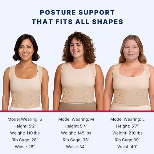 Fit Geno Back Brace Posture Corrector for Men & Women: Shoulder Straightener Adjustable Full Back Support Pain Relief - Scoliosis Hunchback Spine Corrector (Small/Medium) thumbnail 6