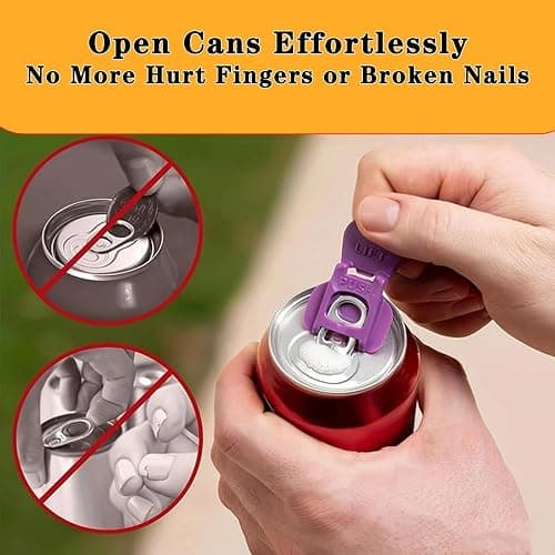 6PCS Colorful Can Tab Openers & Leak-Proof Drink Covers – One-Hand Soda Can Opener and Reusable Protector Caps for Coke, Beer, Soda, and Aluminum Cans thumbnail 2