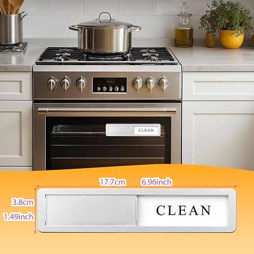Premium Stainless Steel Dishwasher Magnet Sign - Aluminum Alloy Magnet dishwasher magnet clean dirty Dirty/Clean Dishwasher Indicator (Silver) thumbnail 5
