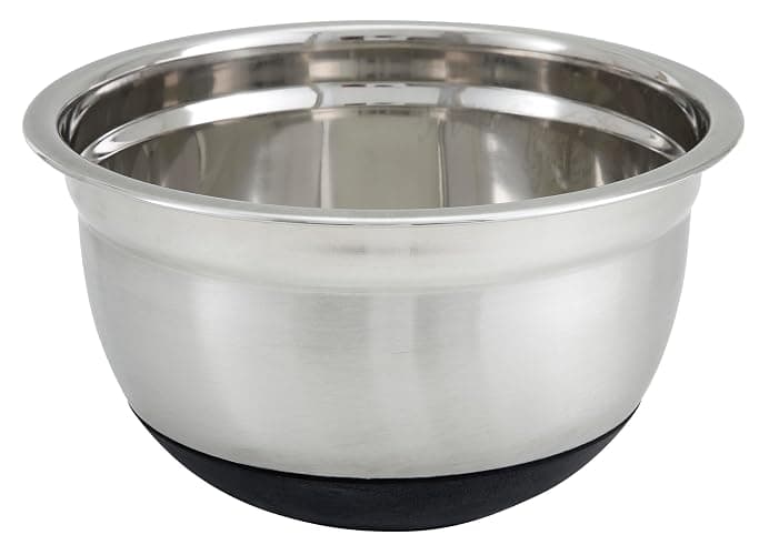 Mixing Bowl with Silicon Base, 3-Quart, Stainless Steel, Black - Image 1