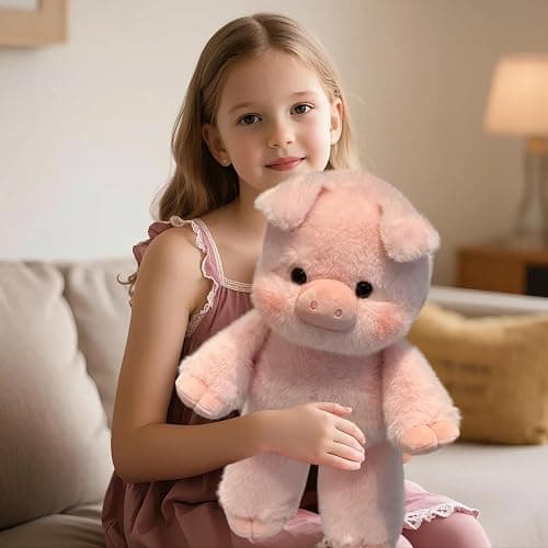 Hperu Maiale Peluche 17, 7 Pollici Che Corre Simpatico Maiale Peluche Morbido e Sicuro Cuscino per Bambini Giocattoli per Ragazzi e Ragazze thumbnail 6