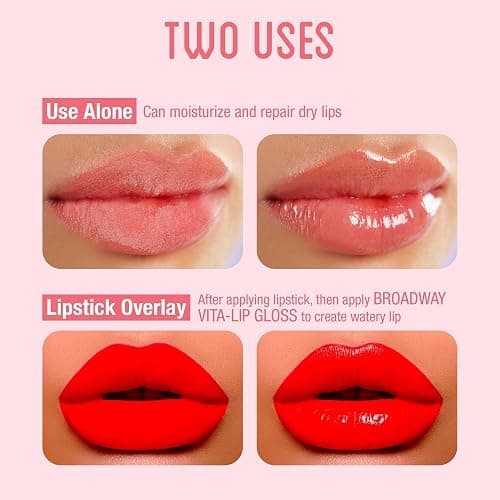 Ruby Kisses Broadway Vita-Lip Clear Lip Gloss (8 Pack), Ultra-Hydrating & Soothing Formula with Vitamins, High-Shine Non-Sticky Finish Lip Balm with Mint, Rosehip, Coconut, Mango, Argan, Honey, Shea thumbnail 7