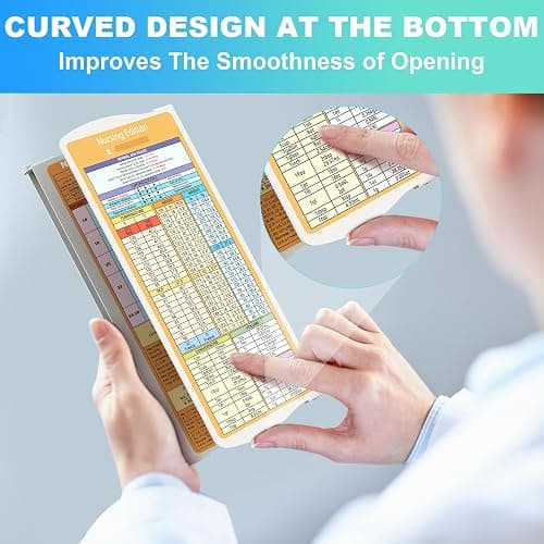 Cooperwin Clipboards Nursing Clipboard Trifold Foldable, 3 Layers Aluminum Nurse Clipboards with Nursing Edition Cheat Sheets Folding Pocket Size for Students, Nurses and Doctors (Light G) thumbnail 6
