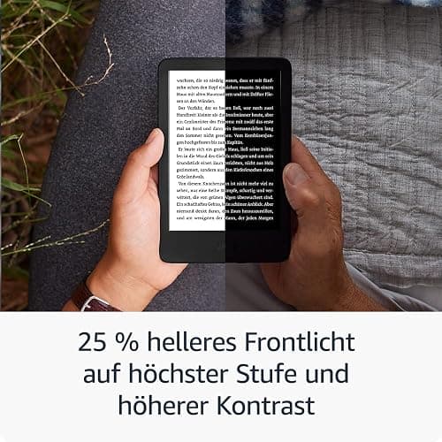 Amazon Kindle (neueste Generation) – Der leichteste und kompakteste Kindle, mit blendfreiem Bildschirm, schnellerem Umblättern und anpassbarem Frontlicht – 16 GB – mit Werbung – schwarz thumbnail 2