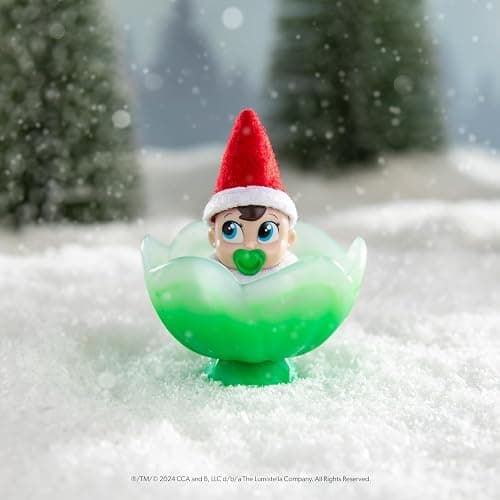 The Elf on the Shelf Frost Pips Mini Blooms Elf Baby Boy with Blue Eyes - Includes Frost Flower Cradle - for Ages 3 Years and Above thumbnail 8