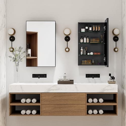LDarqeer 20 X 30 Inch Bathroom Medicine Cabinet with Mirror | Wall Mounted Mirror Storage Cabinet Bathroom Organizer Cabinet thumbnail 4
