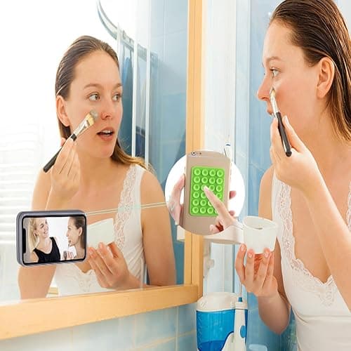 12 PCS Silicone Suction Phone Case Mount,Hands-Free Phone Accessories Holder,Silicon Phone Stand for Cell Phone,Durable Strong Grip Holder for Selfies and Videos. thumbnail 4