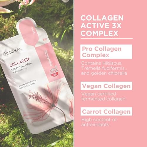 Mediheal Official Best Korean Sheet Mask - Collagen Essential Face Mask 10 Sheets Lifting and Firming For All Skin Types Value Sets thumbnail 3