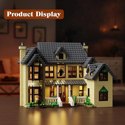 Horror House Building Block Set, Scary Movie Haunted House Model Compatible with Lego Horror House Building Toy, Halloween Decoration Gift for Man, Woman or Horror Film Fans 18+(1275Pcs) thumbnail 2