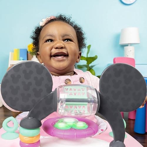 Bright Starts Disney Baby Minnie Mouse Forever Besties 2-in-1 Baby Activity Walker - Easy Fold Frame and Removable -Toy Station, 6 Months and up thumbnail 7