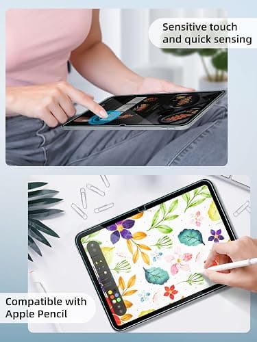 Jngnpn 2 Pack Screen Protector for iPad 11th A16 2025 [11 Inch],iPad 10th Generation [10.9 inch] 2022,9H Hardness Tempered Glass Film for iPad 11/10th,Case Friendly,Touch Sensitive,Anti-Scratch（Clear） thumbnail 4