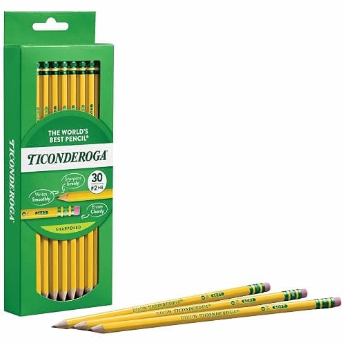Ticonderoga Wood-Cased Pencils, Pre-Sharpened, #2 HB Soft, Yellow, 30 Count thumbnail 6