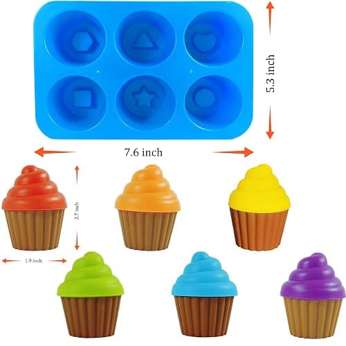 Cupcake Toy Toddler Toy Learning Colors and Shape-Shape Sorting Toys for Toddlers-Geometry Manipulatives Toddler Sensory Toys for kids 1-3 - child Montessori Toys for 18 month old girls boys thumbnail 3