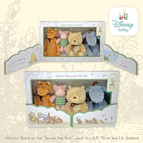 KIDS PREFERRED Disney Baby Classic Winnie The Pooh and Friends 4 Piece Plush Collector Set Stuffed Animals thumbnail 7