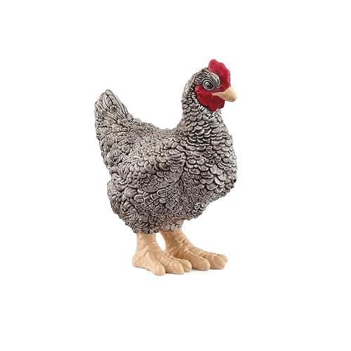Schleich Farm World - 2" Plymouth Rock Chicken Toy for Kids. Realistic, Hand-Painted Farm Animal Toys for Boys and Girls. Fun Figure for Screen-Free Learning for Children and Toddlers Ages 3+ 13997 - Image 1