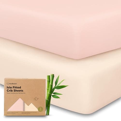 KeaBabies 2-Pack Baby Crib Sheets for Boys, Girls, 52x28 Fitted (Cameo) | Viscose Derived from Bamboo, Toddler Bed Sheets Neutral, Fitted Crib Mattress Sheet for Standard Baby Bedding, Soft, Cozy - Image 1