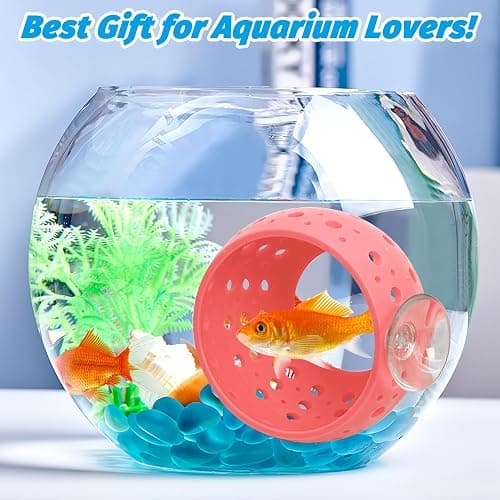 Fhiny Betta Tunnel, Aquarium Betta Fish Hideout with Suction Cup Fish Tank Tunnel Shrimp Cave Aquarium Decor Fish Tank Accessories for Small Fish Shrimp Betta Guppy Hiding Resting (Pink) thumbnail 5