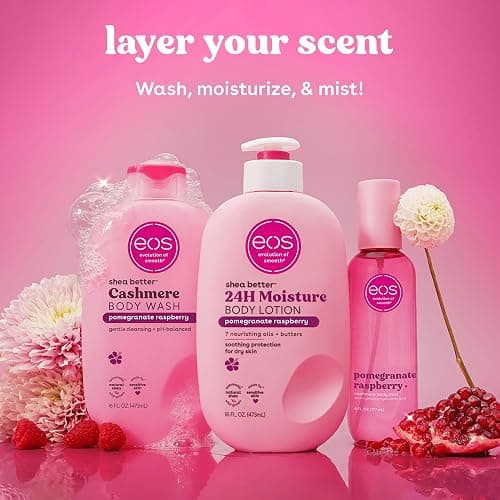 eos Cashmere Body Wash – Pomegranate Raspberry, Moisturizing Body Wash, Creamy Gel Formula, with Shea Butter, Glycerin, Vitamin E, pH Balanced, Sensitive Skin, Vegan, 16 fl oz thumbnail 7