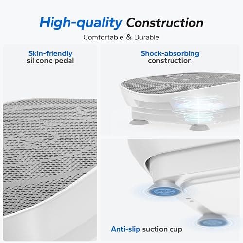 MERACH Vibration Plate Exercise Machine, Whole Body Workout Equipment for Women, Bluetooth and Silicone Pedal, Vibration Plate with Auto Mode, Vibrate Fitness Platform for Home thumbnail 5