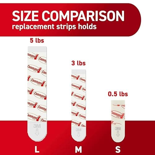 Command Medium Refill Strips, 36 Command Strips, Damage-Free Hanging, Reuse Medium Indoor Wall Hooks, No Tools Removable Adhesive for Home Decor thumbnail 6
