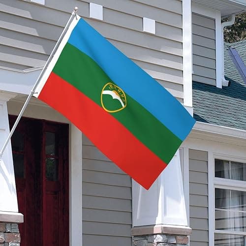 Karachay Cherkessia Flag For Indoor Home House Decor Durable Garden Breeze Banner Sign Flag 3x5 Ft thumbnail 7