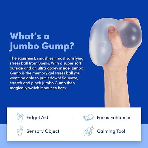 Speks Jumbo Gump Stress Balls | Ultra Soft Squishy Fidget Toy for Adults & Teens | Stress Relief & Desk Toy | Dew thumbnail 3