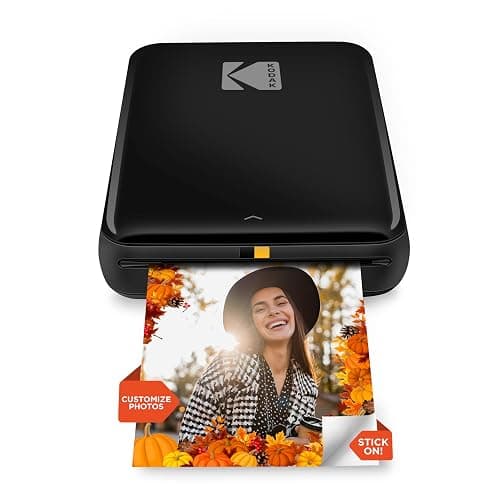 KODAK Step Instant Smartphone Photo Printer - Portable Mini Color Wireless Mobile Printer - Zink 2x3” Sticky-Back Photos - Bluetooth Compatible with iOS & Android Devices - Fun Editing App - Black - Image 1