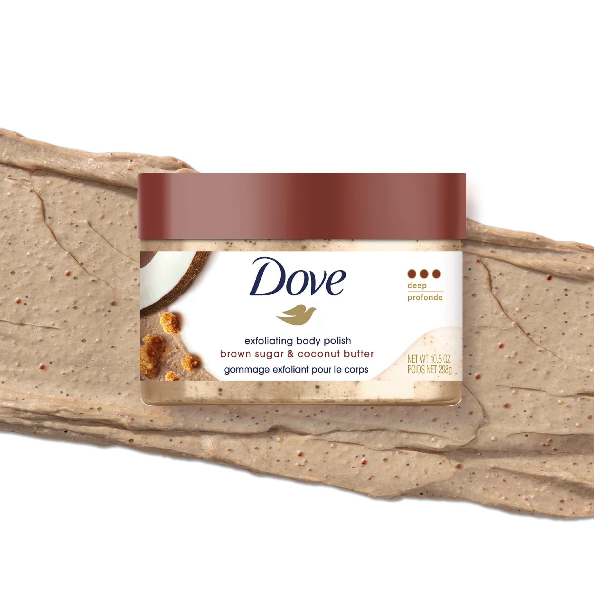 Dove Exfoliating Scrub Body Polish 298 g, Brown Sugar and Coconut Butter (Pack of 2) thumbnail 8