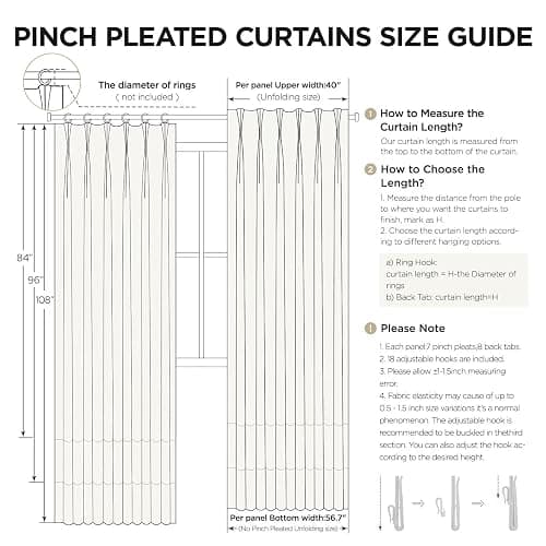 Joydeco Pinch Pleated Velvet Curtains 96 Inch Long 2 Panel Set Green Curtains for Bedroom Living Room, Thermal Insulated Back Tab Blackout Luxury Drapes with Adjustable Hooks (40”W x96”L,Olive Green) thumbnail 9