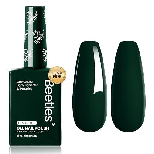 Beetles Green Gel Nail Polish 0.51OZ Dark Forest Green Gel Polish Color HEMA-Free Soak Off UV Nail Lamp Manicure Salon DIY Art Design Decoration at Home Gift for Women Urban Ivy thumbnail 9
