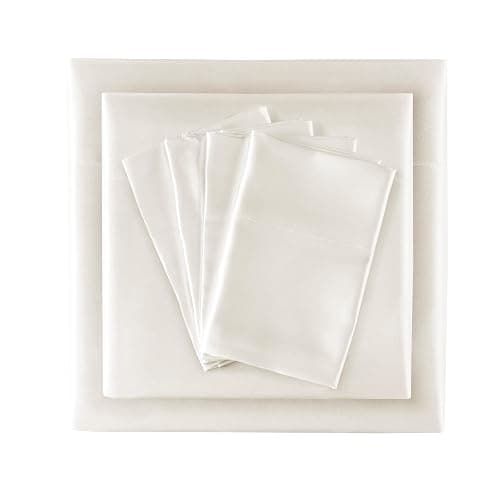 Madison Park Essentials Polyester Satin 6 Piece Sheet Set with Ivory MPE20-904, Queen thumbnail 15
