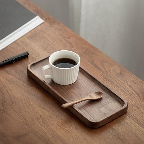 muso wood Petit plateau de service en bois de noyer - Rectangulaire - 30 x 13 cm - Plateau de service thumbnail 4