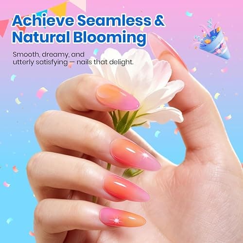Beetles Blooming Gel, 15ml Clear UV LED Nail Art Gel Polish for Aura Nails, Marble, Natural Stone, Watercolor and Floral Print Spreading Effects, Soak Off DIY Manicure Design thumbnail 2