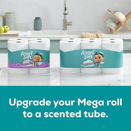Angel Soft Toilet Paper, 48 Mega Rolls = 192 Regular Rolls, Soft and Strong Toilet Tissue thumbnail 6
