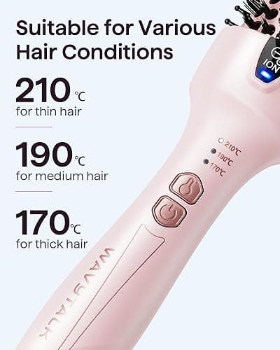 Wavytalk Thermobürste, Thermal Brush 38mm Ionische Lockenbürste erhitzt zur Erzeugung natürlicher Locken, Heiße Rundbürste für glatteres Aussehen, EU-Plug Dual-Spannung. thumbnail 6