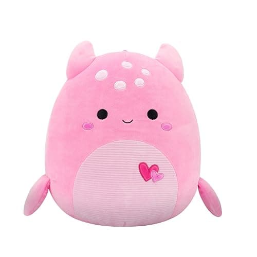 Squishmallows Original 12in Artin The Pink Loch Ness Monster with Hearts – Official Jazwares Valentine Plush (Medium) - Image 1