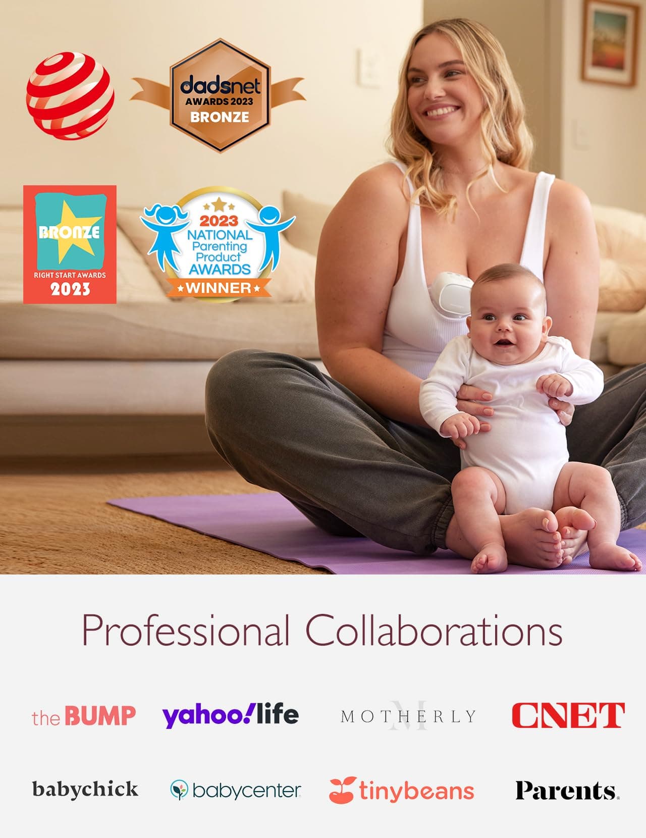 Momcozy Breast Pump Hands Free S9 Pro of Longer Battery Life & LED Display, Wearable Breast Pump Double Portable Electric Breast Milk Pump with 2 Modes & 9 Levels - 24mm, 1 Pack Gray thumbnail 6