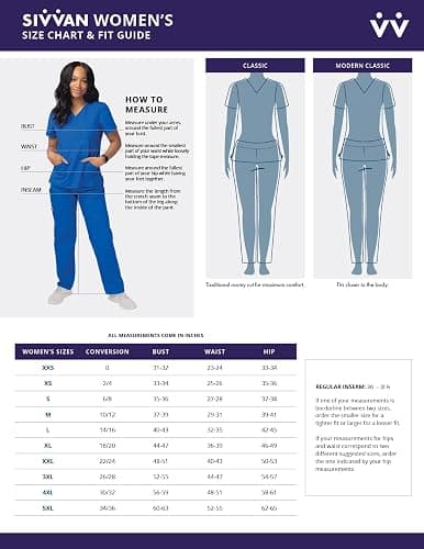 SIVVAN Scrubs for Women - Long Sleeve Comfort Underscrub Tee - X-Small Hunter Green thumbnail 5