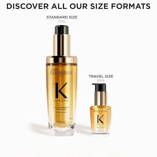 Kerastase Elixir Ultime Refillable Hair Oil - Hydrates & Smoothes Frizz, Adds Shine, With Wild Camellia, Nourishes & Strengthens Hair, For All Hair Types thumbnail 10
