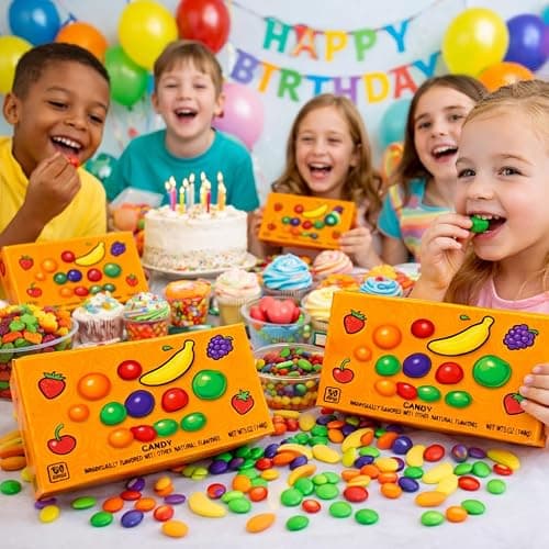 Fruit Shaped Hard Candy Runt Assorted Flavors 4 Theater Box - Chewy & Fruity Orange Banana Strawberry Grape Green Apple - 20 oz Total Easter Candy thumbnail 7