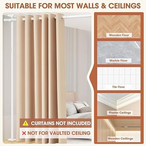 Room dividers adjustable size cream colour thumbnail 5