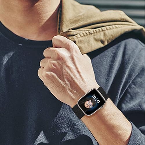 DOBSTFY Compatible with Apple Watch Band 38mm 40mm 41mm 42mm 44mm 45mm 46mm 49mm for Women Men,Stretchy Braided Apple Watch Strap for iWatch Series 10/9/8/7/6/5/4/3/2/1/SE/Ultra/Ultra 2 thumbnail 4