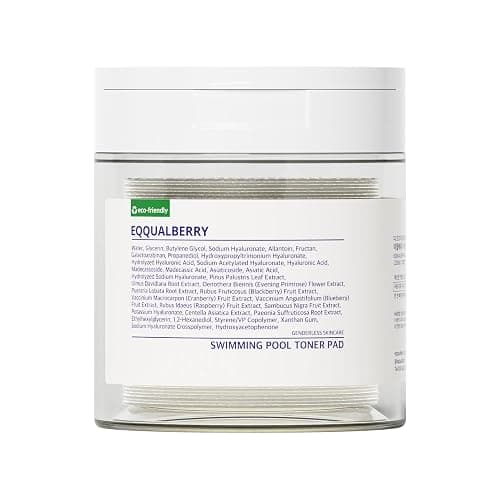 EQQUALBERRY Swimming Pool Toner Pads - Dual-Textured Facial Toner Pads for Pore Care and Gentle Exfoliation | Boosted Hydration with Hyaluronic Acid | Korean Toner Pads for Face (70 Pads) - Image 1