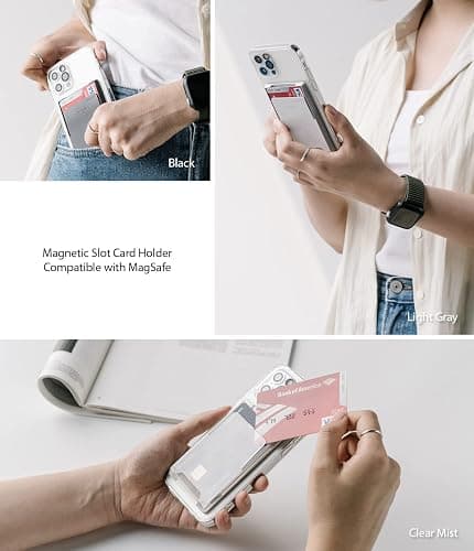 Ringke Magnetic Slot Card Holder [Compatible with MagSafe Wallet] Business ID Credit Card Wallet for Back of Phone Case thumbnail 6