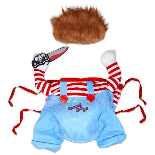 GOYOSWA Dog Halloween Costumes, Pet Deadly Doll Dog Costume Funny Dog Costumes Dog Halloween Costume Clothes for Small Medium Large Extra Large Dogs Pets (Small) thumbnail 5