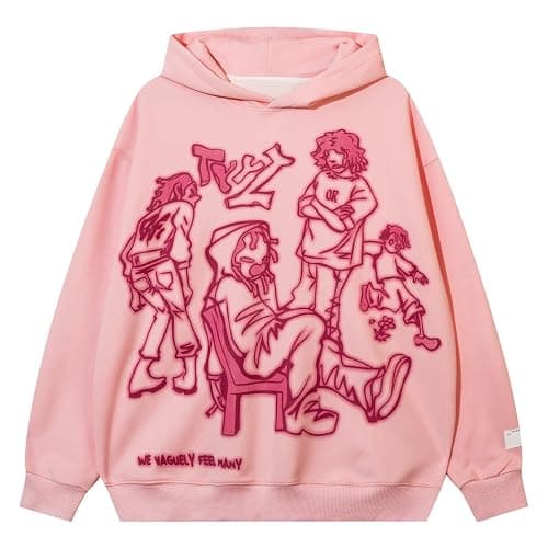 FantasyGears Mens Hoodies Y2k Oversized Graphic Hoodie Harajuku Vintage Jacket Hooded Pullover Sweatshirt For Women - Image 1
