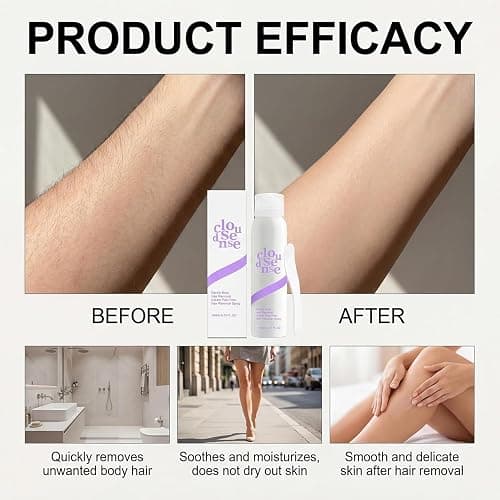 Cloud Sense Hair Removal Mousses, Gentle Flawless Hairs Remover with Aloe Vera for Smooth Skin, Safe for Sensitive Skin, Quick & Effective Hair Removal, Arms, Legs, Chest, Bikini Line 4.73 FL.OZ thumbnail 5