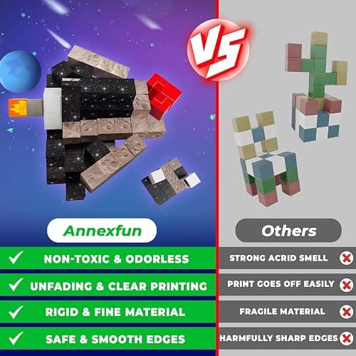 Annexfun Magnetic Blocks-100PCS Magnetic Building Blocks,Space Rocket Magnetic Tiles Cubes 2026 Upgraded STEM Game, Christmas Birthday Gifts for 3 4 5 6 7 8 9 10 Year Old Boys and Girls thumbnail 5